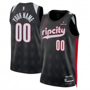 Cheap Men's Portland Trail Blazers Active Player Custom Black 2024-25 City Edition Edition Stitched Basketball Jersey