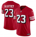 Wholesale Cheap Men's San Francisco 49ers #23 Christian McCaffrey New Red 2023 F.U.S.E. Vapor Untouchable Limited Stitched Football Jersey