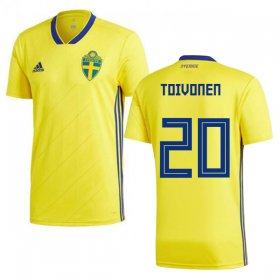 Wholesale Cheap Sweden #20 Toivonen Home Kid Soccer Country Jersey