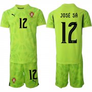 Cheap Men's Portugal Team #12 Jose Sa 2025 Green Soccer Jersey Suit