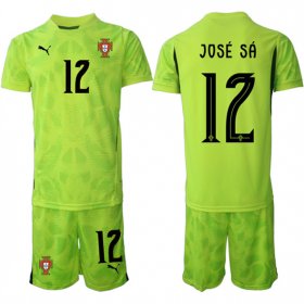 Cheap Men\'s Portugal Team #12 Jose Sa 2025 Green Soccer Jersey Suit