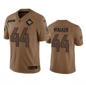 Wholesale Cheap Men\'s Jacksonville Jaguars #44 Travon Walker 2023 Brown Salute To Service Vapor Untouchable Limited Football Stitched Jersey