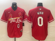 Cheap Men's St Louis Cardinals #0 Masyn Winn Red 2024 City Connect Limited Stitched Baseball Jersey