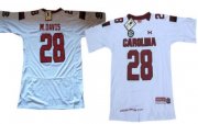 Wholesale Cheap South Carolina Gamecocks #28 Mike Davis 2013 White Jersey