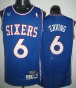 Wholesale Cheap Philadelphia 76ers #6 Julius Erving Blue Swingman Throwback Jersey