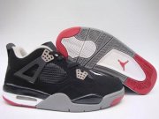 Wholesale Cheap Air Jordan 4 Retro Shoes Black/Red