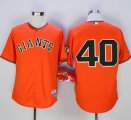 Wholesale Cheap Giants #40 Madison Bumgarner Orange Old Style 