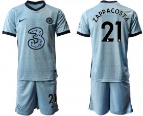 Wholesale Cheap Men 2020-2021 club Chelsea away Light blue 21 Soccer Jerseys