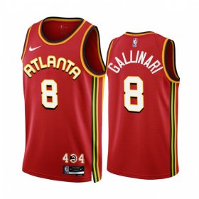 Wholesale Cheap Men\'s Atlanta Hawks #8 Danilo Gallinari 2022-23 Red Icon Edition Stitched Jersey