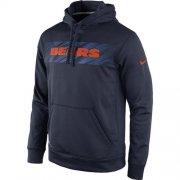 Wholesale Cheap Chicago Bears Nike KO Speed Wordmark Performance Hoodie Navy Blue