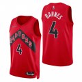 Wholesale Cheap Men's Toronto Raptors #4 Scottie Barnes 2021-22 75th Anniversary Diamond Icon Edition Red Swingman Jersey