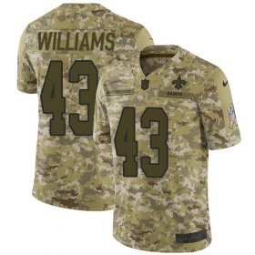 Wholesale Cheap Nike Saints #43 Marcus Williams Camo Youth Stitched NFL Limited 2018 Salute to Service Jersey