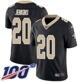 Wholesale Cheap Nike Saints #20 Janoris Jenkins Black Team Color Men\'s Stitched NFL 100th Season Vapor Untouchable Limited Jersey