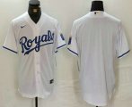 Cheap Men's Kansas City Royals Blank White Cool Base Stitched Baseball Jersey