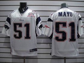 Wholesale Cheap Patriots #51 Jerod Mayo White Stitched NFL Jersey