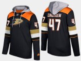 Wholesale Cheap Ducks #47 Hampus Lindholm Black Name And Number Hoodie