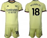 Wholesale Cheap Men 2021-2022 Club Arsenal away yellow 18 Soccer Jersey