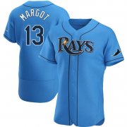 Wholesale Cheap Men's Tampa Bay Rays #13 Manuel Margot Light Blue Alternate Nike Jersey