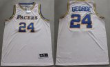 Wholesale Cheap Indiana Pacers #24 Paul George ABA Hardwood Classic Swingman White Jersey