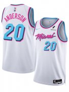 Cheap Men's Miami Heat #20 Kyle Anderson White 2025 City Edition Stitched Basketball Jersey