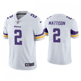 Wholesale Cheap Men\'s Minnesota Vikings #2 Alexander Mattison White Vapor Untouchable Limited Stitched Jersey