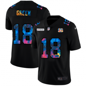 Cheap Cincinnati Bengals #18 A.J. Green Men\'s Nike Multi-Color Black 2020 NFL Crucial Catch Vapor Untouchable Limited Jersey