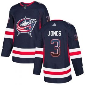 Wholesale Cheap Adidas Blue Jackets #3 Seth Jones Navy Blue Home Authentic Drift Fashion Stitched NHL Jersey