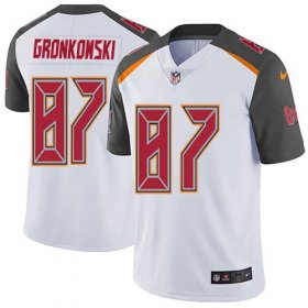 Wholesale Cheap Nike Buccaneers #87 Rob Gronkowski White Men\'s Stitched NFL Vapor Untouchable Limited Jersey