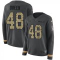 Wholesale Cheap Nike Ravens #48 Patrick Queen Anthracite Salute to Service Women's Stitched NFL Limited Therma Long Sleeve Jersey