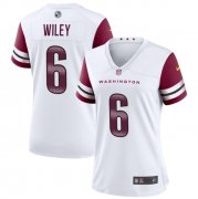 Cheap Women's Washington Commanders #6 Michael Wiley White Stitched Jersey(Run Small)