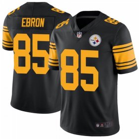 Wholesale Cheap Men\'s Pittsburgh Steelers #85 Eric Ebron Color Rush Jersey - Black Limited