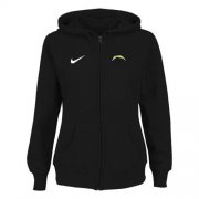 Wholesale Cheap Nike San Diego Chargers Ladies Tailgater Full Zip Hoodie Black