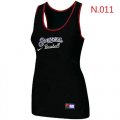 Wholesale Cheap Women's Nike Milwaukee Brewers Tri-Blend Racerback Stretch Tank Top Black