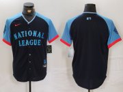 Men's National League Blank Navy 2024 All Star Limited Stitched Baseball Jersey