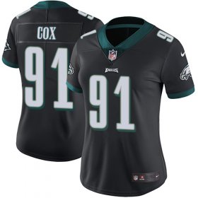 Wholesale Cheap Nike Eagles #91 Fletcher Cox Black Alternate Women\'s Stitched NFL Vapor Untouchable Limited Jersey