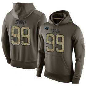 Wholesale Cheap NFL Men\'s Nike Carolina Panthers #99 Kawann Short Stitched Green Olive Salute To Service KO Performance Hoodie