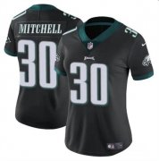 Cheap Women's Philadelphia Eagles #30 Quinyon Mitchell Black 2024 Draft Vapor Untouchable Limited Football Stitched Jersey(Run Small)