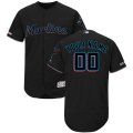 Wholesale Cheap Miami Marlins Majestic Alternate 2019 Authentic Collection Flex Base Custom Jersey Black