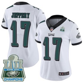 Wholesale Cheap Nike Eagles #17 Alshon Jeffery White Super Bowl LII Champions Women\'s Stitched NFL Vapor Untouchable Limited Jersey