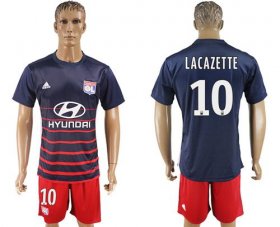 Wholesale Cheap Lyon #10 Lacazette Away Soccer Club Jersey