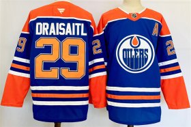 Men\'s Edmonton Oilers #29 Leon Draisaitl Royal 2024-25 Stitched Jersey