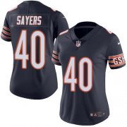 Wholesale Cheap Nike Bears #40 Gale Sayers Navy Blue Team Color Women's Stitched NFL Vapor Untouchable Limited Jersey