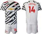 Wholesale Cheap Men 2020-2021 club Manchester united away 14 white Soccer Jerseys