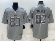 Wholesale Men's Las Vegas Raiders #83 Darren Waller LOGO Grey Atmosphere Fashion 2022 Vapor Untouchable Stitched Limited Jersey