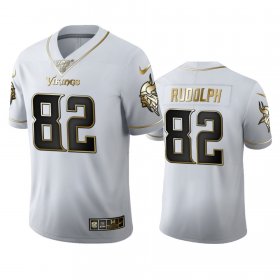 Wholesale Cheap Minnesota Vikings #82 Kyle Rudolph Men\'s Nike White Golden Edition Vapor Limited NFL 100 Jersey