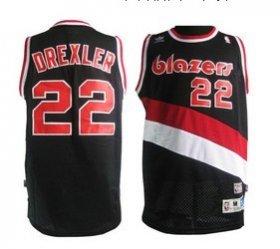 Wholesale Cheap Biggest Portland Trail Blazers #22 Clyde Drexler Black Swingman Throwback Jersey