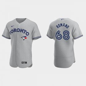 Wholesale Men\'s Jordan Romano Blue Jays #68 Gray Authentic Road Jersey