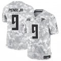 Cheap Men's Atlanta Falcons #9 Michael Penix Jr. 2024 F.U.S.E. Arctic Camo Salute to Service Limited Football Stitched Jersey