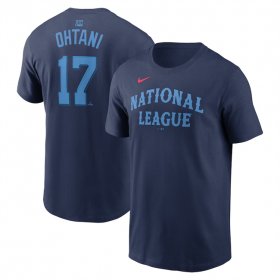 Men\'s National League #17 Shohei Ohtani Navy 2024 All-Star Name & Number T-Shirt