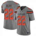 Wholesale Cheap Nike Browns #22 Grant Delpit Gray Men's Stitched NFL Limited Inverted Legend Jersey